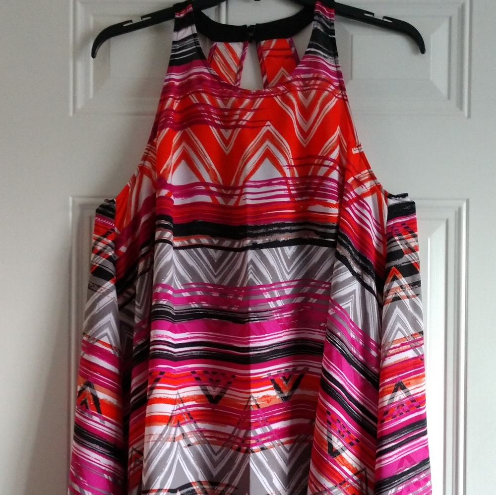 TARGET 1X Zig Zag Hem Sleeveless A-line Blouse NEW